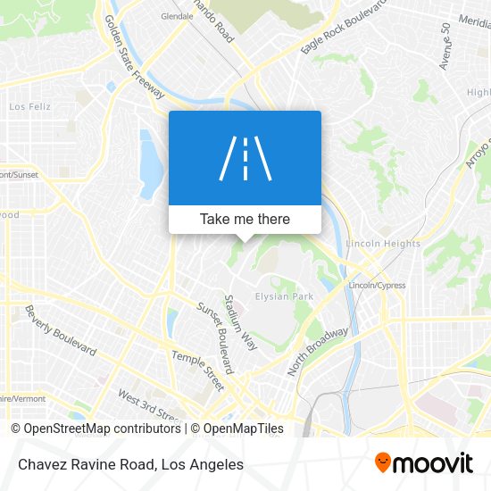Mapa de Chavez Ravine Road