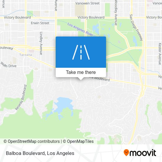 Mapa de Balboa Boulevard