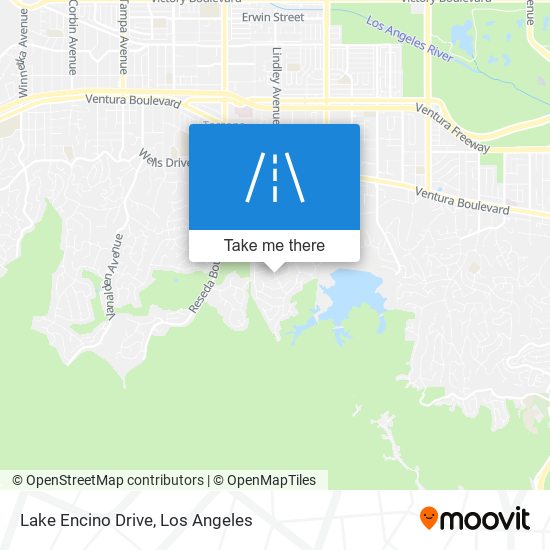 Lake Encino Drive map