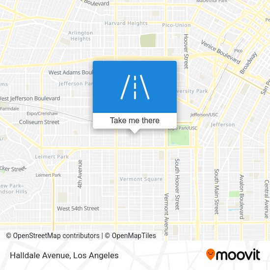 Halldale Avenue map