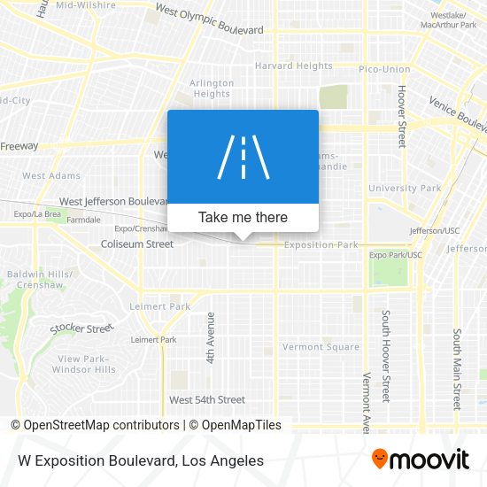 W Exposition Boulevard map
