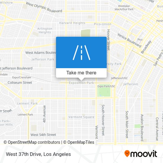 West 37th Drive map