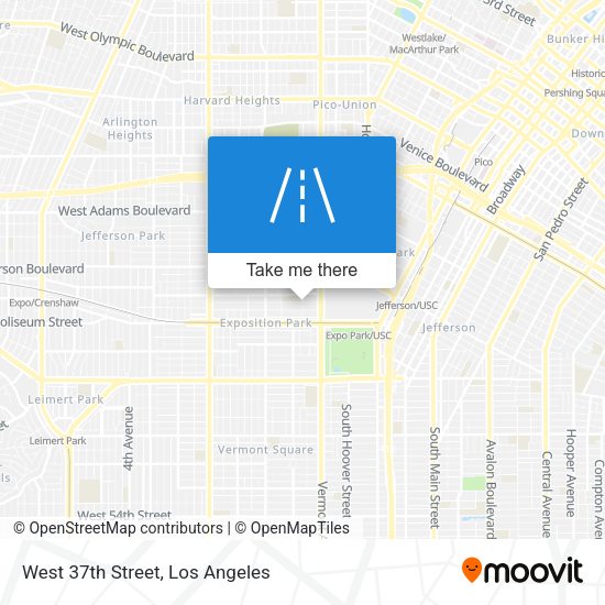 West 37th Street map