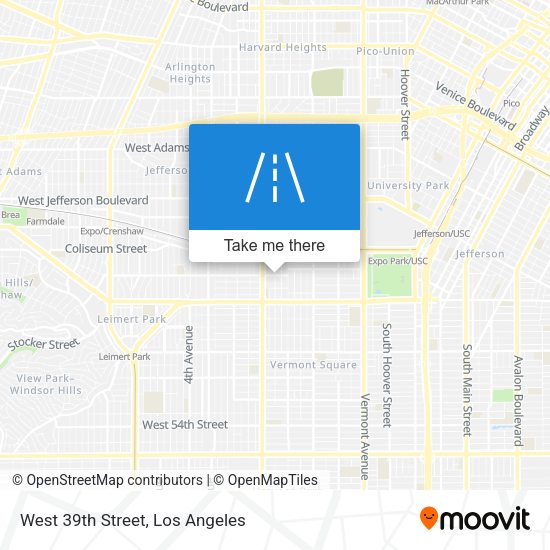 West 39th Street map