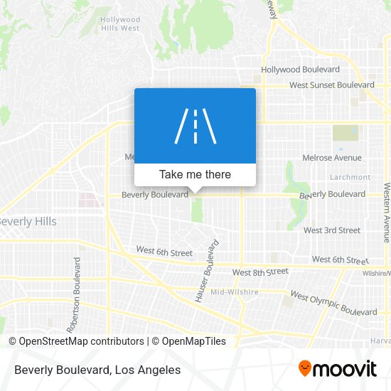 Beverly Boulevard map