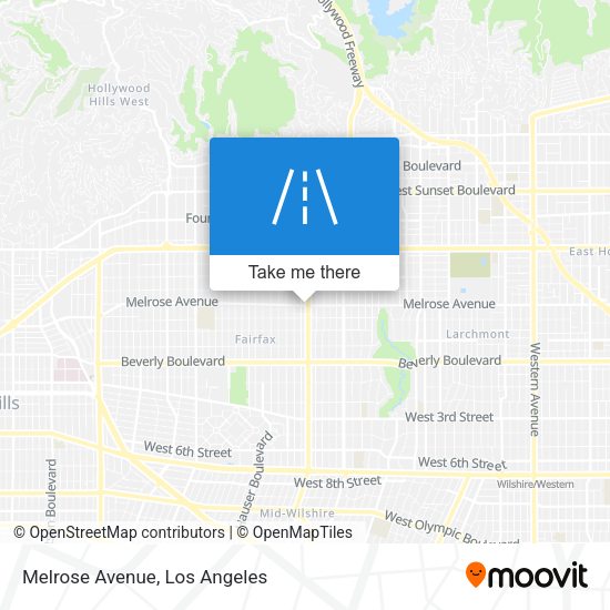 Mapa de Melrose Avenue