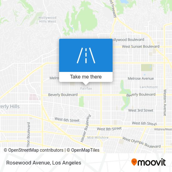 Mapa de Rosewood Avenue