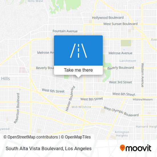 Mapa de South Alta Vista Boulevard