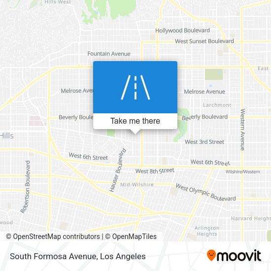 South Formosa Avenue map