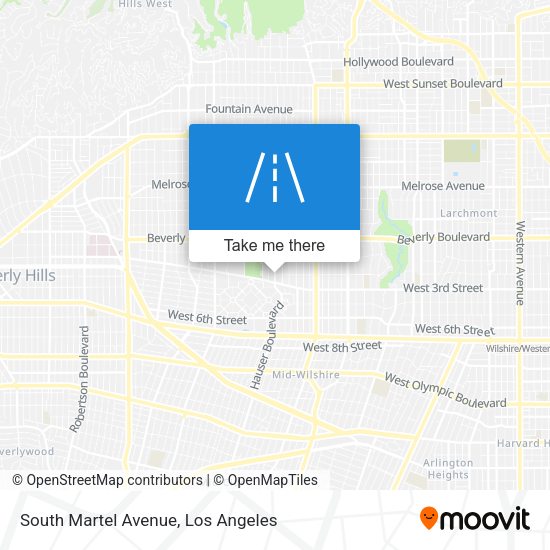 South Martel Avenue map