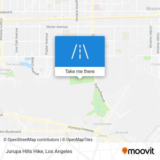 Jurupa Hills Hike map
