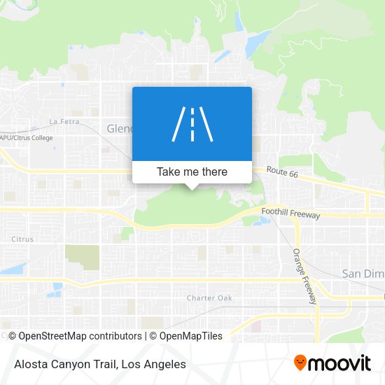 Alosta Canyon Trail map