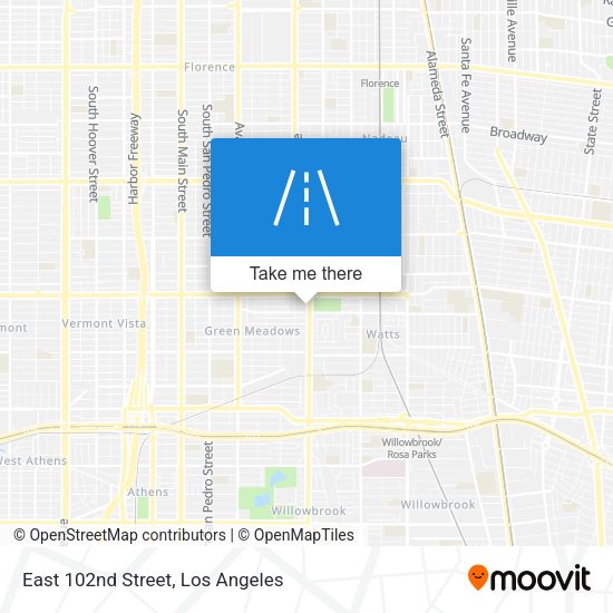 East 102nd Street map