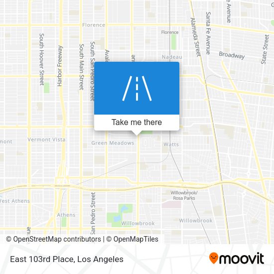 Mapa de East 103rd Place