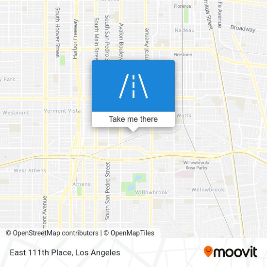 East 111th Place map