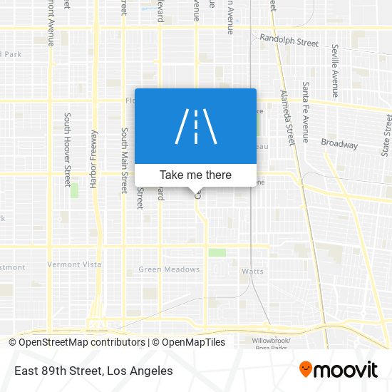 East 89th Street map