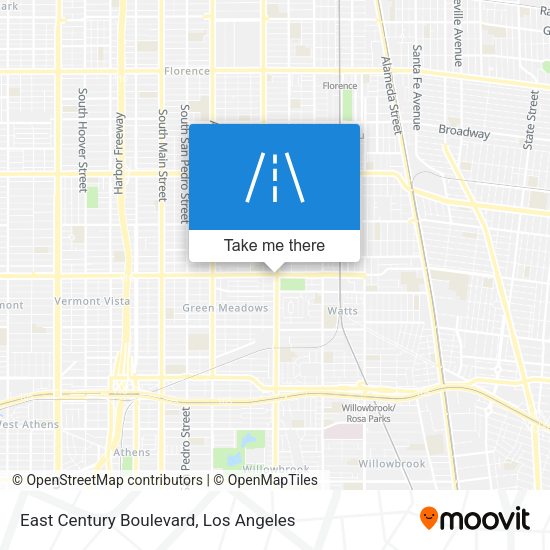 East Century Boulevard map