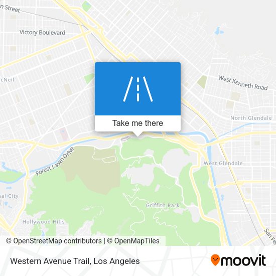 Mapa de Western Avenue Trail