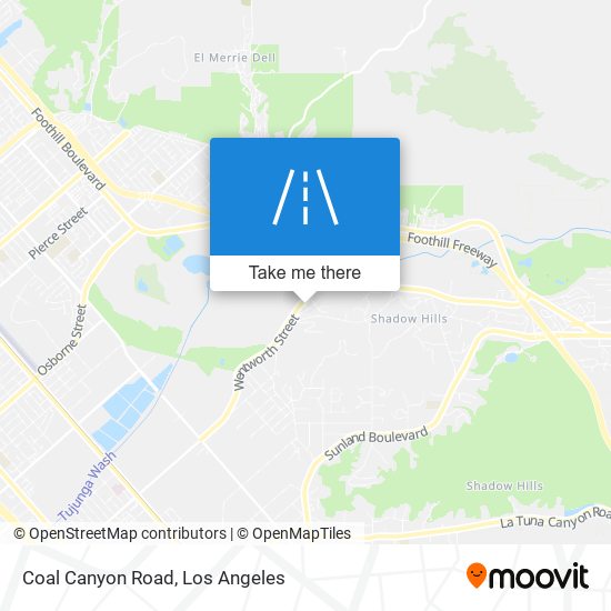 Coal Canyon Road map