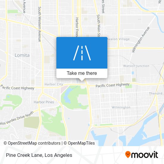 Pine Creek Lane map