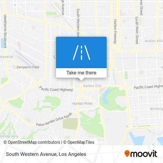 South Western Avenue map