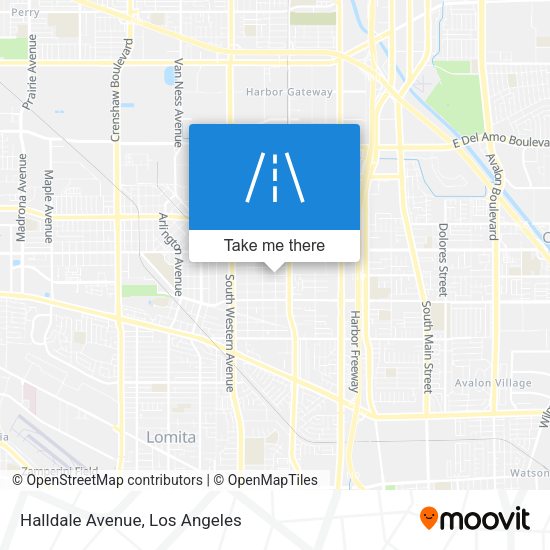 Halldale Avenue map