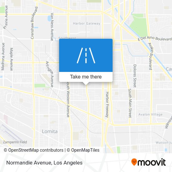 Normandie Avenue map
