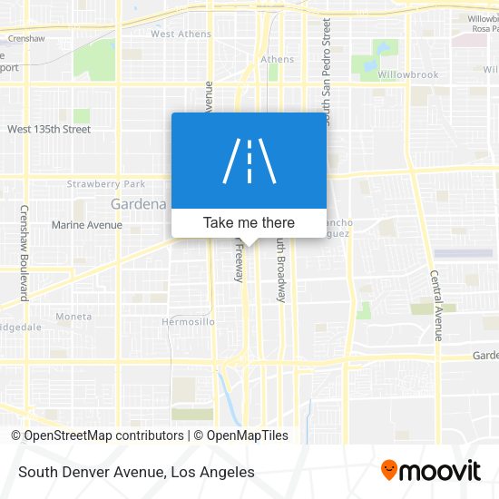 South Denver Avenue map