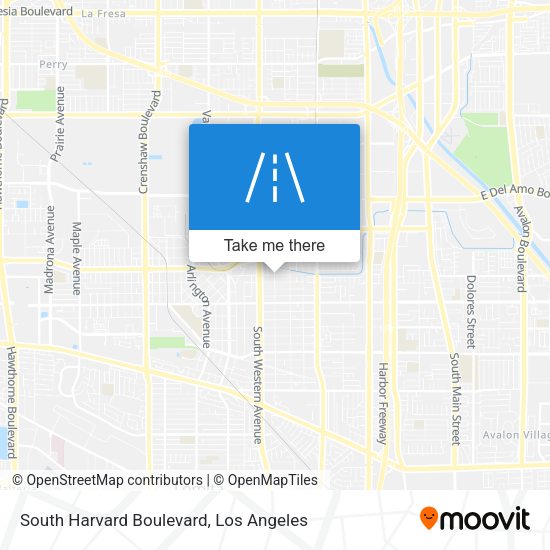 South Harvard Boulevard map