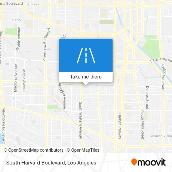 South Harvard Boulevard map