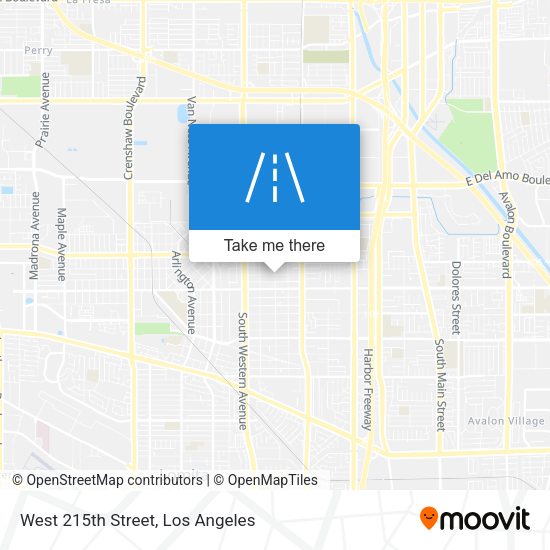 West 215th Street map