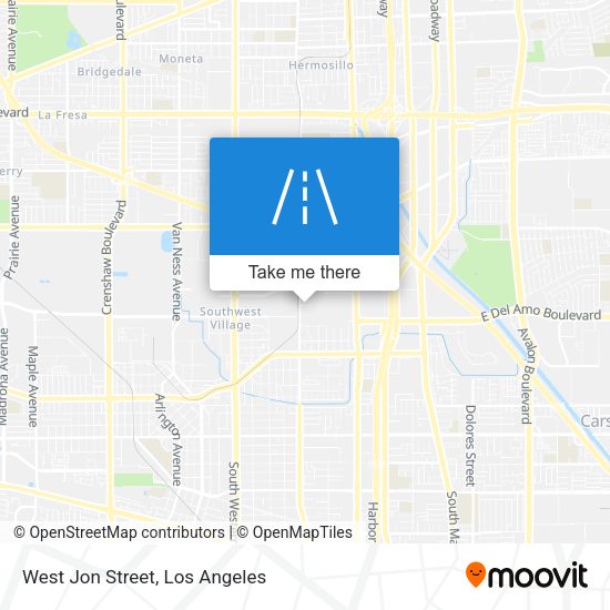 West Jon Street map