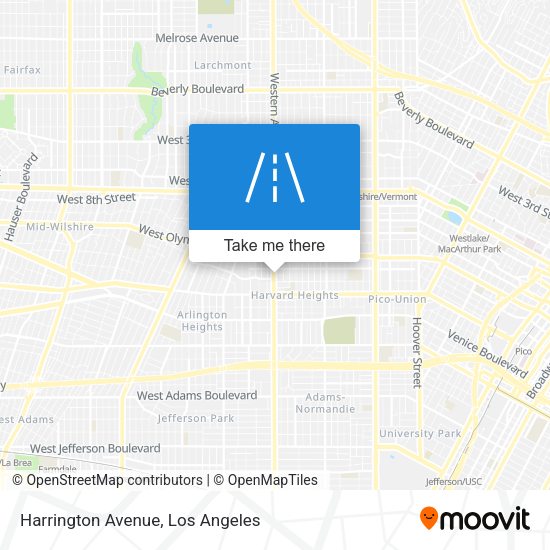 Harrington Avenue map