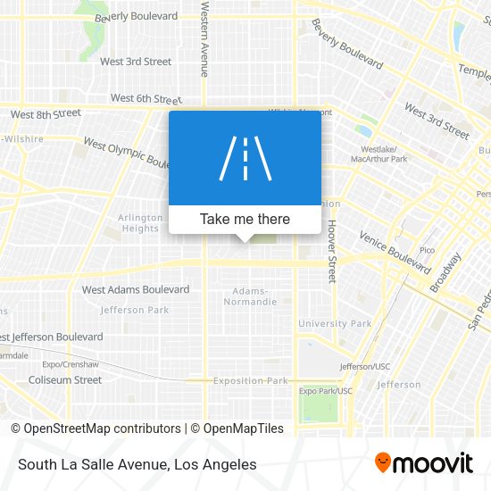 South La Salle Avenue map
