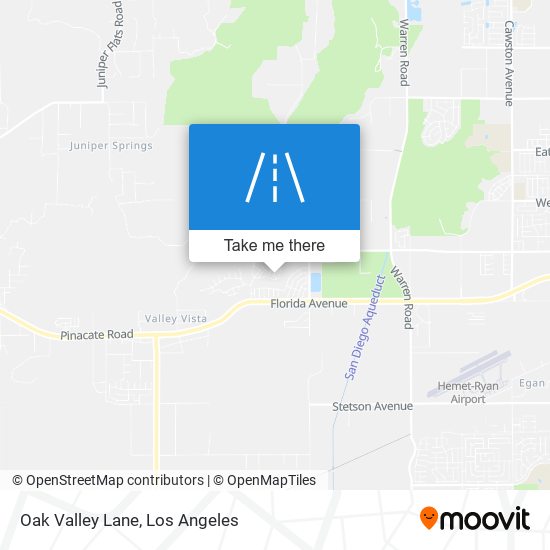 Oak Valley Lane map