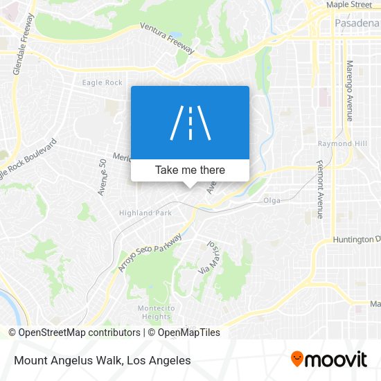 Mount Angelus Walk map