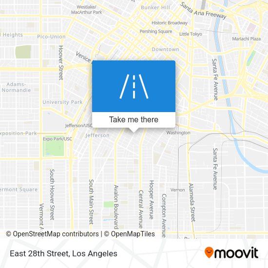 East 28th Street map