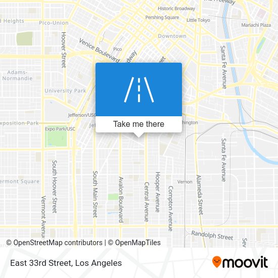 East 33rd Street map