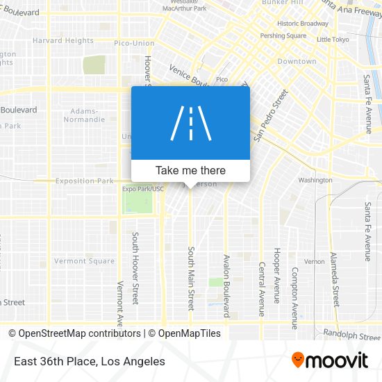Mapa de East 36th Place