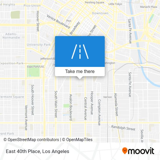 East 40th Place map