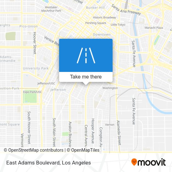 Mapa de East Adams Boulevard