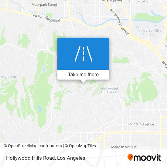 Hollywood Hills Road map