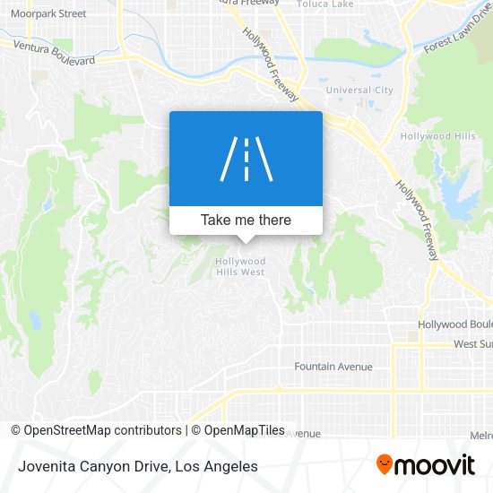 Jovenita Canyon Drive map