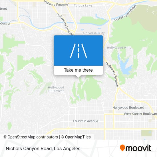 Nichols Canyon Road map