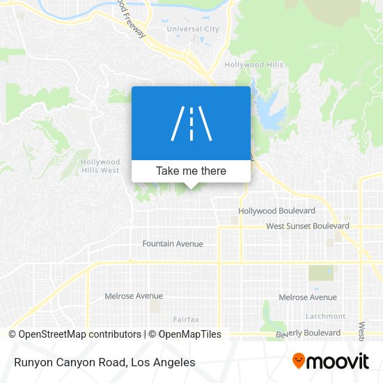 Runyon Canyon Road map