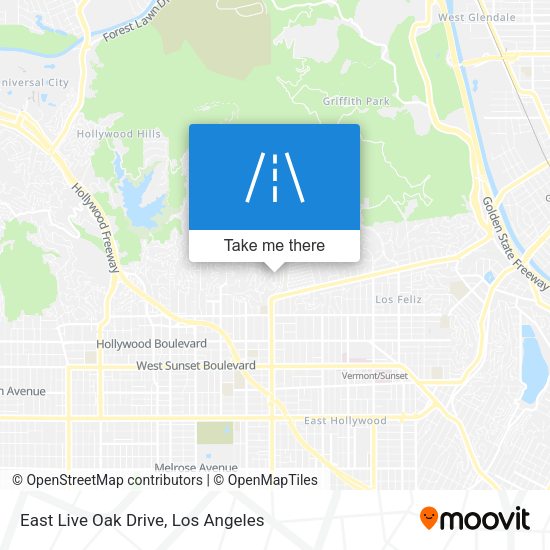 East Live Oak Drive map