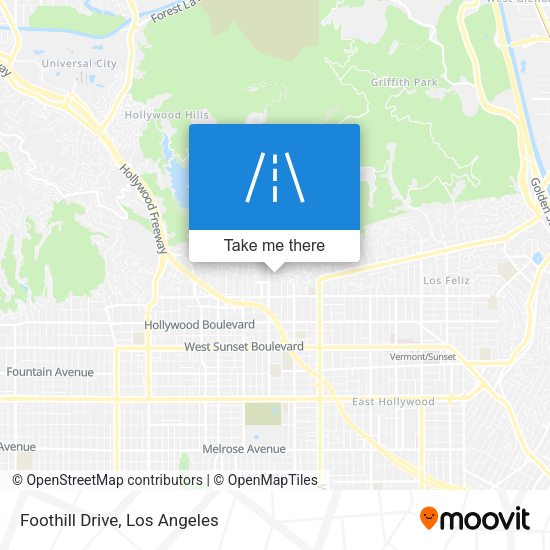 Mapa de Foothill Drive