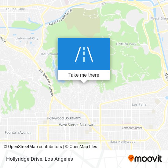 Hollyridge Drive map