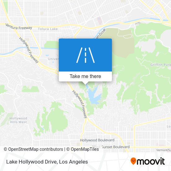 Lake Hollywood Drive map