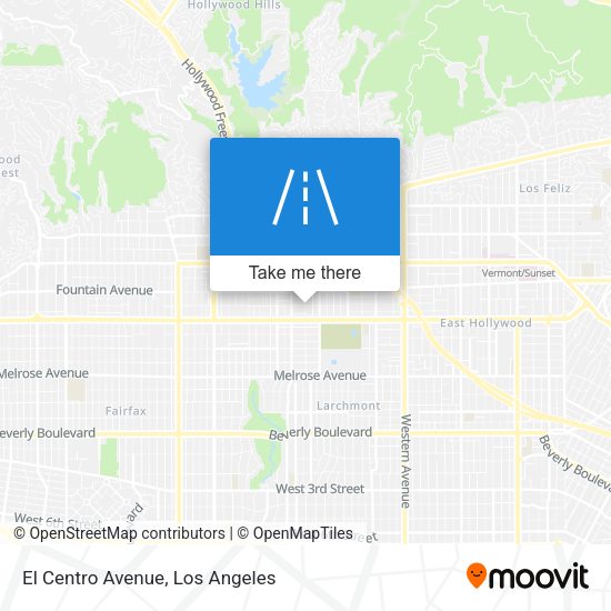 El Centro Avenue map